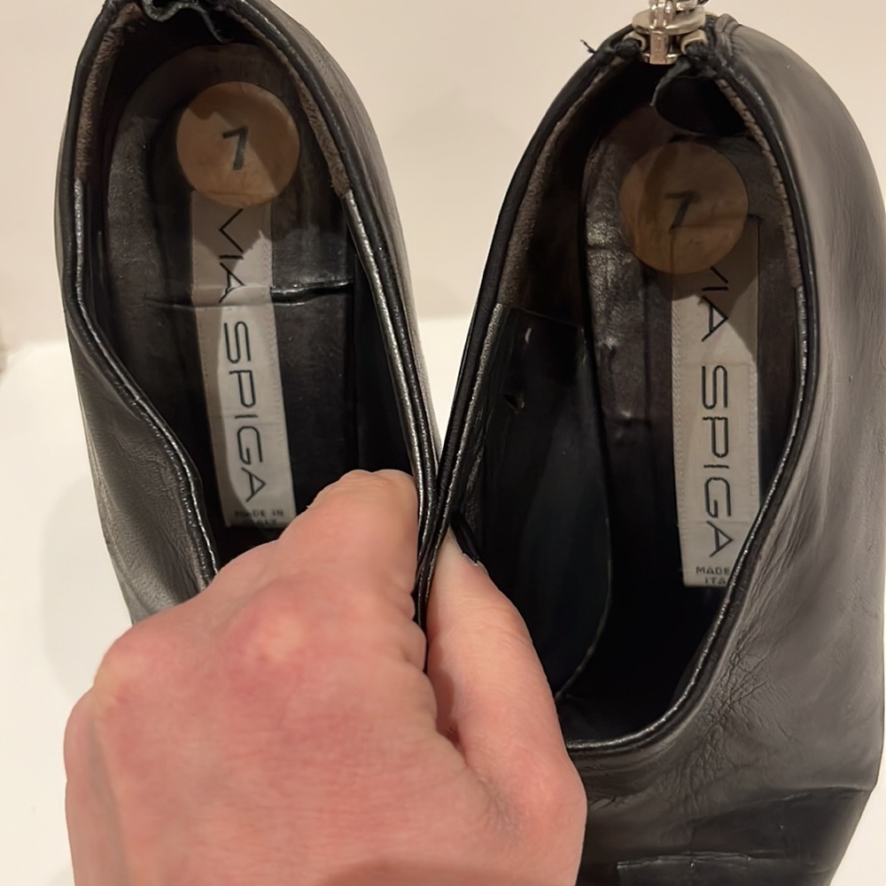 Via Spiga Black Leather Booties - Picture 9 of 12